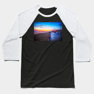 Sunrise Over Cleethorpes Beach Baseball T-Shirt